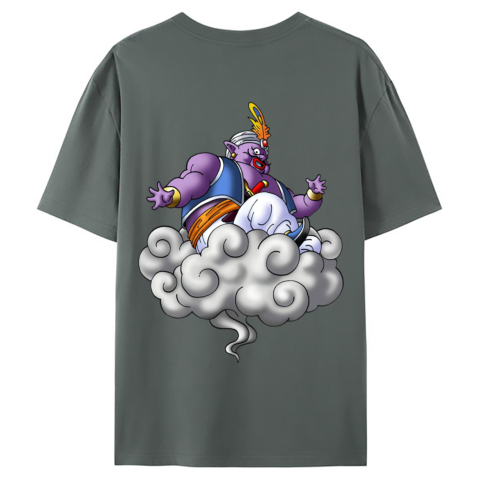 （画像用） ドラゴンクエスト Doragon Kuesuto Dragon Quest 綿100％ メンズ半袖Tシャツ（バックプリント） 通気性